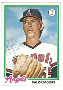 Autogrammkarte 1978 Topps #368 Balor Moore California Angels mit COA - Bild 1 von 1