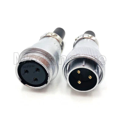 WS24 25A 3 Pin Bulkhead Docking Plug Socket,LED Power Cable Wire Connector - Image 1 of 4