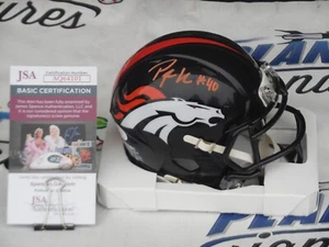 Peyton Hillis signed Denver Broncos mini helmet JSA COA Arkansas Browns - Picture 1 of 2