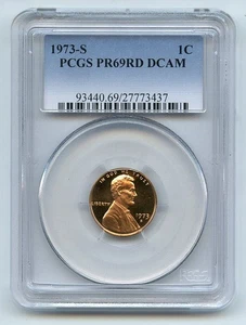 1973 S 1C Lincoln Cent Proof PCGS PR69DCAM - Picture 1 of 1
