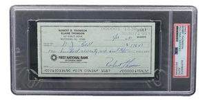 Bobby Thomson New York Giants Signed Bank Check PSA/DNA 85025546 - Picture 1 of 3