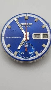 Seiko 6139A Bruce Lee Blue Dial Complete Movement & Hands Chronograph Runs & Sto - Picture 1 of 7