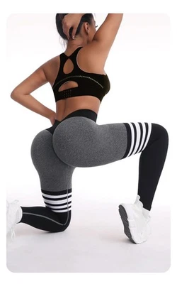 Para mujeres V Espalda Fitness Leggings Scrunch Levantamiento de glúteos Corte en V Bajo Entrenamiento Gimnasio Pantalones Foto 1 de 4