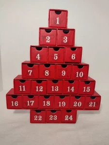 Starbucks Christmas Tree Advent Calendar 24 Drawers Boxes Empty 10” x 12” 2007 - Picture 1 of 6