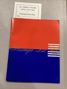 Nuevo folleto informativo de lista de pasajeros SS Estados Unidos 1955 moderno - Imagen 1 de 14
