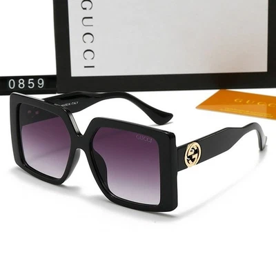 Gucci Square Sunglasses Windproof Men s Women s Glasses Outdoor Riding And Box - Image 1 of 4