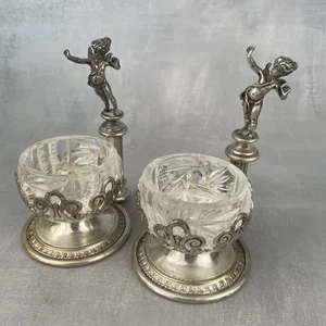 Salon Salzstreuer Metall versilbert versilbert mit Engel Engel Engel Putti - Bild 1 von 17