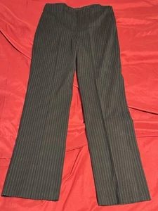 My Michelle Black Pinstripe Pants Women’s 11/12 Dress Trousers Stretch Career - Picture 1 of 6