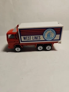 Majorette 200 Series Renault J Container West Lines Diecast 1/100 Red Cab... - Picture 1 of 10
