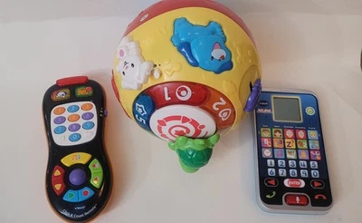 Lote de brinquedos de desenvolvimento vTech mexer e rastrear, clicar e contar, ligar e conversar - Imagem 1 de 4