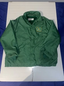 Vintage SWINGSTER John Deere Patch Lined Coaches Jacket Green XXL - Picture 1 of 24