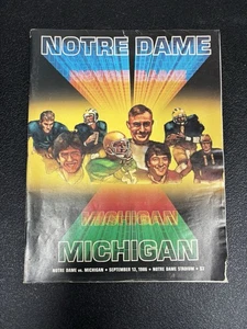 1986 Notre Dame Irish vs. MIchigan Wolverines Football Program - Picture 1 of 10