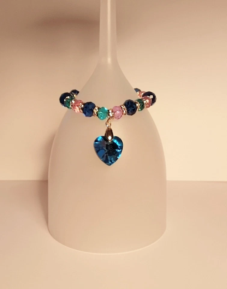 Crystal Heart Wine Bottle Bling - Image 1 of 1