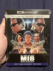 Men in Black 25th Anniversary Steelbook 4K UHD Blu-ray DOLBY VISION NEW - Picture 1 of 10