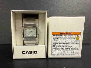 Casio Vintage Silber Uhr AQ800E-3AVT silberfarben Analog-Digital Neu mit Markierung - Bild 1 von 5
