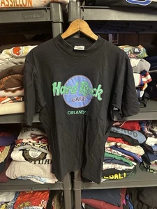 Vintage 90s Hard Rock Cafe Orlando Black T-Shirt Size Large - Picture 1 of 3