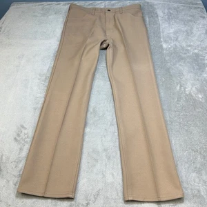 VTG Wrangler Wrancher Pants polyester Dress mens 35x32 Tan Western USA made 82TN - Picture 1 of 13