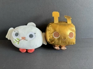 Pet Simulator Soft Toy Plush Gold Alien White Dove Cube x2 VGC Cute Collectible - Picture 1 of 10