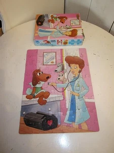 POUND PUPPIES jigsaw puzzle Doctor’s Office vtg dog doll 1986 toy animal OG - Picture 1 of 1