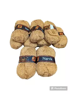 Lote de 9 Narvik Dorado Amarillo Mezcla de Lana Hilo Tejido 50 g Piels 75 yardas/cada una - Imagen 1 de 7