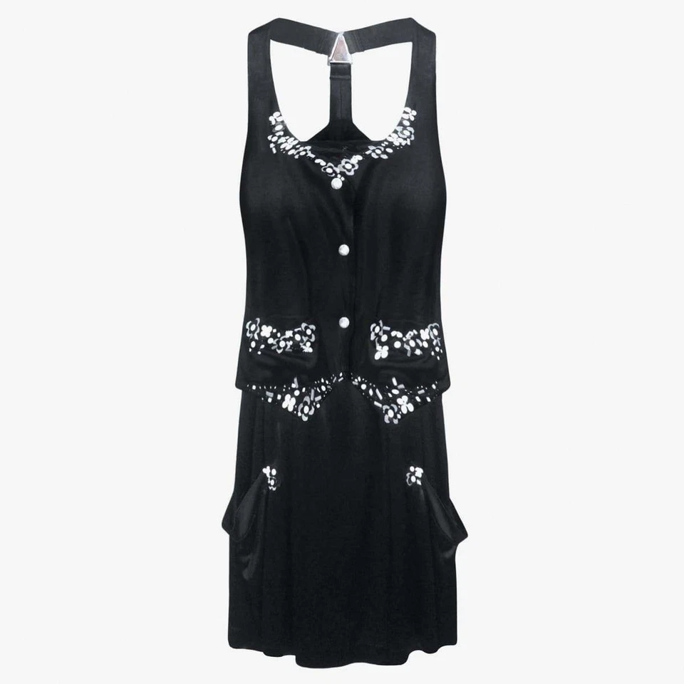 Vestido negro para mujer MARC JACOBS talla S vestido sin mangas con cuentas flores S Foto 1 de 4