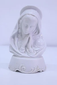 Caja de música Berman & Anderson 1980 de colección María blanca maciza figura decoración FUNCIONA - Imagen 1 de 7