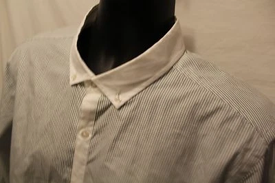 Mens Cold Method L/S Button Front Slim Fit Green Stripe Shirt Sz XL 100% Cotton - Image 1 of 4