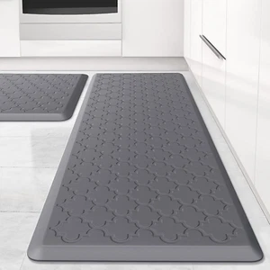 Cushioned Anti-Fatigue Kitchen Mats, Waterproof Non-Skid Foam Rugs (2 PCS) - Picture 1 of 6