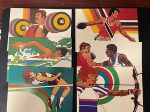 Olympics Postcard 1984 USA Los Angeles - Lot Of 12 - Artist Robert Peak Vintage - Picture 1 of 2