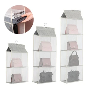 Bolsa Colgante Transparente 2/3/4 Capas Organizador Plegable Armario Armario Almacenamiento - Imagen 1 de 29