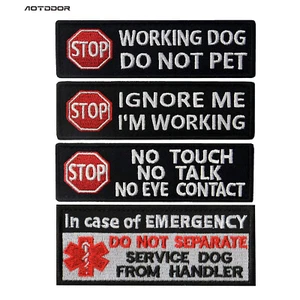 Servicio bordado perro de trabajo NO PET gancho bucle insignia sujetador trasero parche - Imagen 1 de 6