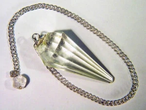 BUTW 4 pendulums Quartz Gemstone Scrying 12 facet Pendulum velvet bag 2732E_4 - Picture 1 of 5