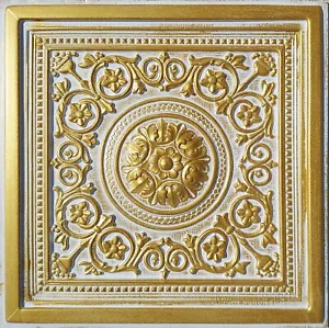 Sistema Griglia, Pop In, 2' x 2', 3D, Piastrelle Soffitto PVC MAESTÀ ORO Antico Bianco - Foto 1 di 2