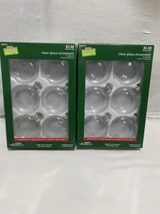 Glass Ornament Christmas 2.63” 12 PACK FLAT BALL BRAND NEW Craft / Painting - Picture 1 of 9