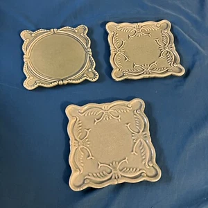 (3) California Pantry Classic Ceramics Green 6” Square Trivet Plate Trays - Picture 1 of 6