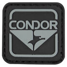 Condor Outdoor Single 3D Logo Emblem Pvc Rubber Morale Patch Backing Black Grey