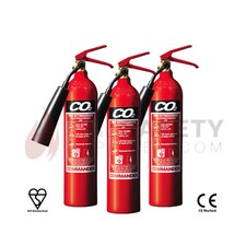 NEW x3 - 2 KG CO2 CARBON DIOXIDE FIRE EXTINGUISHER FOR HOME/OFFICE