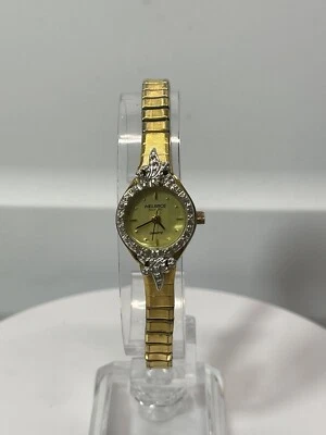 Reloj Pulsera Helbros Vintage Cuarzo Mujer Nueva Batería Banda Ampliable Foto 1 de 4