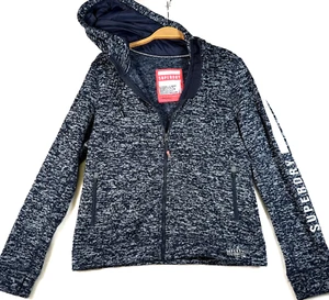 Superdry Womens Hoodie Sweatshirt Size UK 16 US 12 EU 44 Blue Slim Fit - Picture 1 of 23