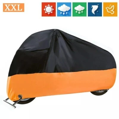 Waterproof Heavy Duty 2XL Motorcycle Cover For Winter Outside Storage Snow Rain - Image 1 of 4