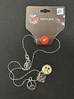 NFL Pittsburgh Steelers 3 Charm Peace, Love, Steelers 18" Collier Rare NEUF #23