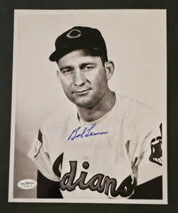 BOB LEMON Signed 8x10 Photo-HALL OF FAME-CLEVELAND INDIANS-JSA - Picture 1 of 3