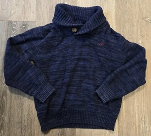 Nautica sweater boys size M(5/6) 100% cotton blue - Picture 1 of 4