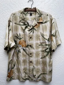 Camisa Tommy Bahama Palmeras Piñas 100% Seda Talla L - Imagen 1 de 4