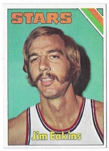 JIM EAKINS 1975-76 Topps Basketball # 297 Utah Stars Ex Plus - NM 
