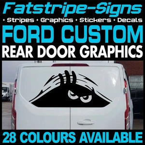 passend für FORD TRANSIT CUSTOM PEEPING/PEEKING MONSTER CAMPER VAN AUFKLEBER GRAFIK - Bild 1 von 2
