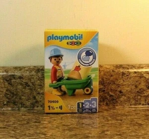 Playmobil 123 Bauarbeiter mit Schubkarre Set 70409 NEU - Bild 1 von 3
