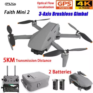 CFLY Faith mini 2 Professional Drone GPS 3-AXIS Gimbal 4K Camera 5KM 2 Battery - Picture 1 of 17