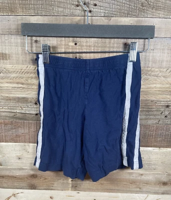 Faded Glory Toddler Boys (5T) Blue White Stripe Shorts Stretchy Athletic Bottoms - Image 1 of 4
