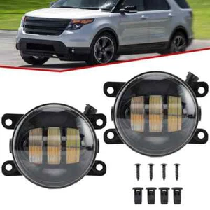 Pair For 2011-2015 Ford Explorer Clear Lens LED Fog Lights Bumper Driving Lamps - Picture 1 of 10